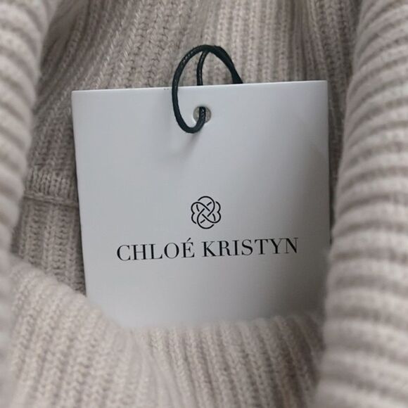 Chloé Kristyn Café Au Lait Anna Scallop Sweater, NWT, Size L - Picture 10 of 15